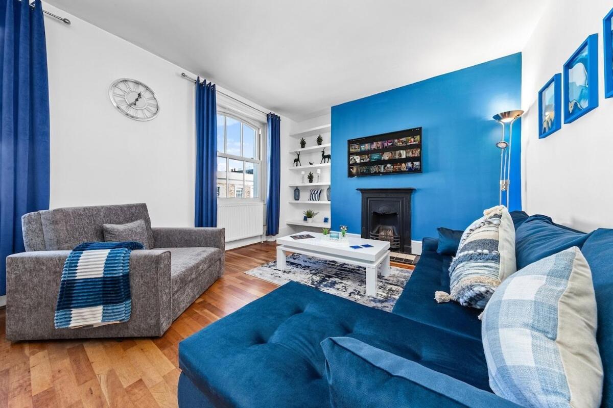 Balcony Blue Theme 1 Bedroom Central London Luxury Flat Near Hyde Park! Accommodates Up To 6! Double Sofa Bed And Next To Station! Dış mekan fotoğraf