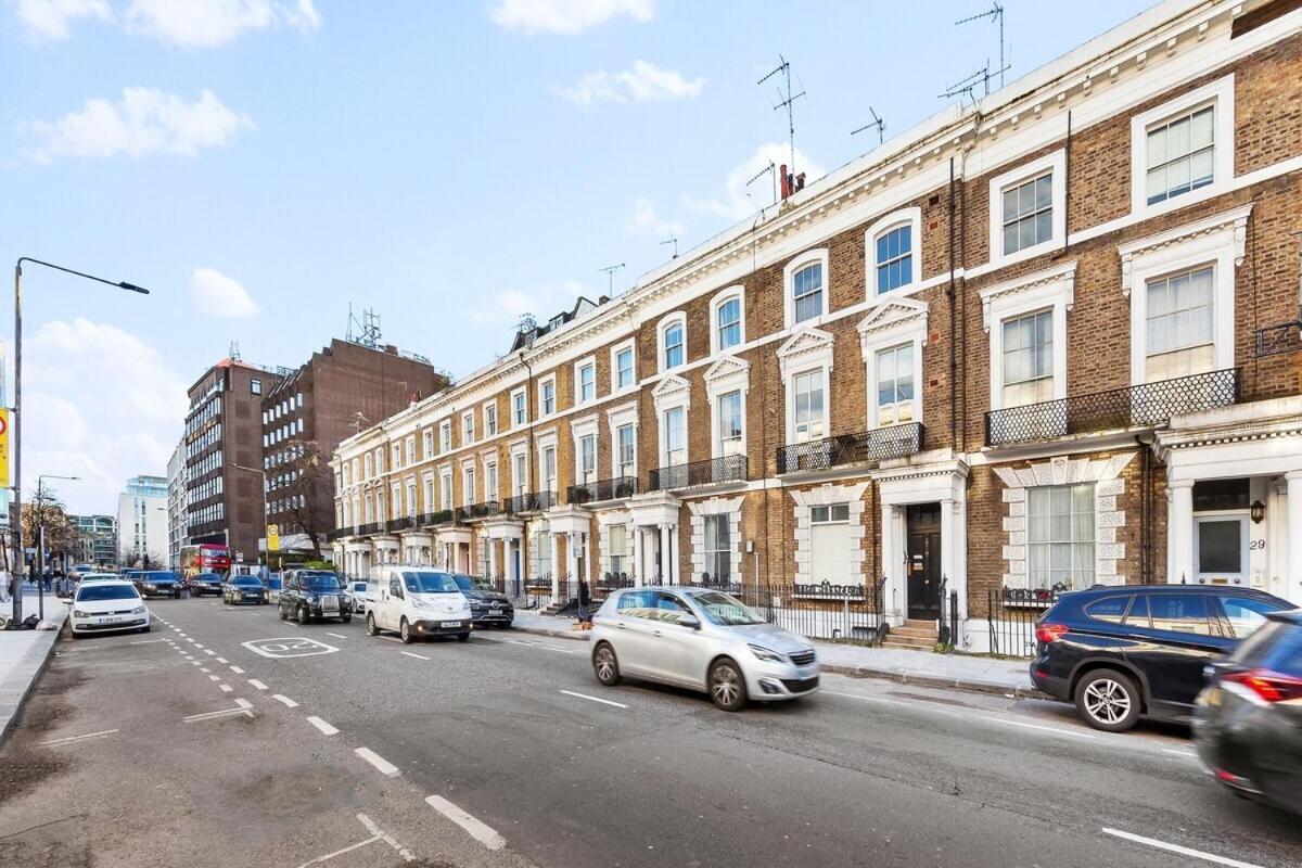 Balcony Blue Theme 1 Bedroom Central London Luxury Flat Near Hyde Park! Accommodates Up To 6! Double Sofa Bed And Next To Station! Dış mekan fotoğraf